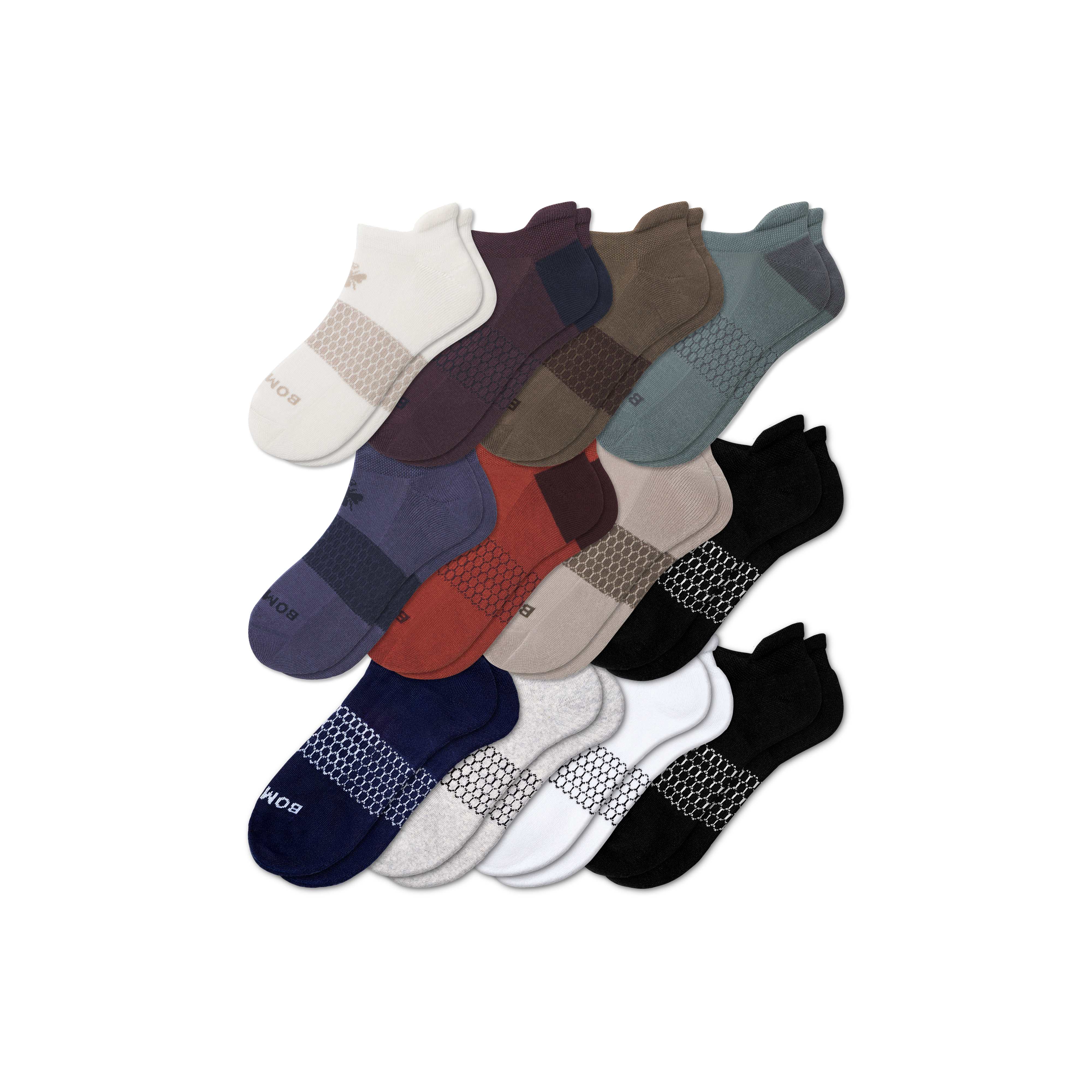 12-Pack Men's Breathable Ankle Socks