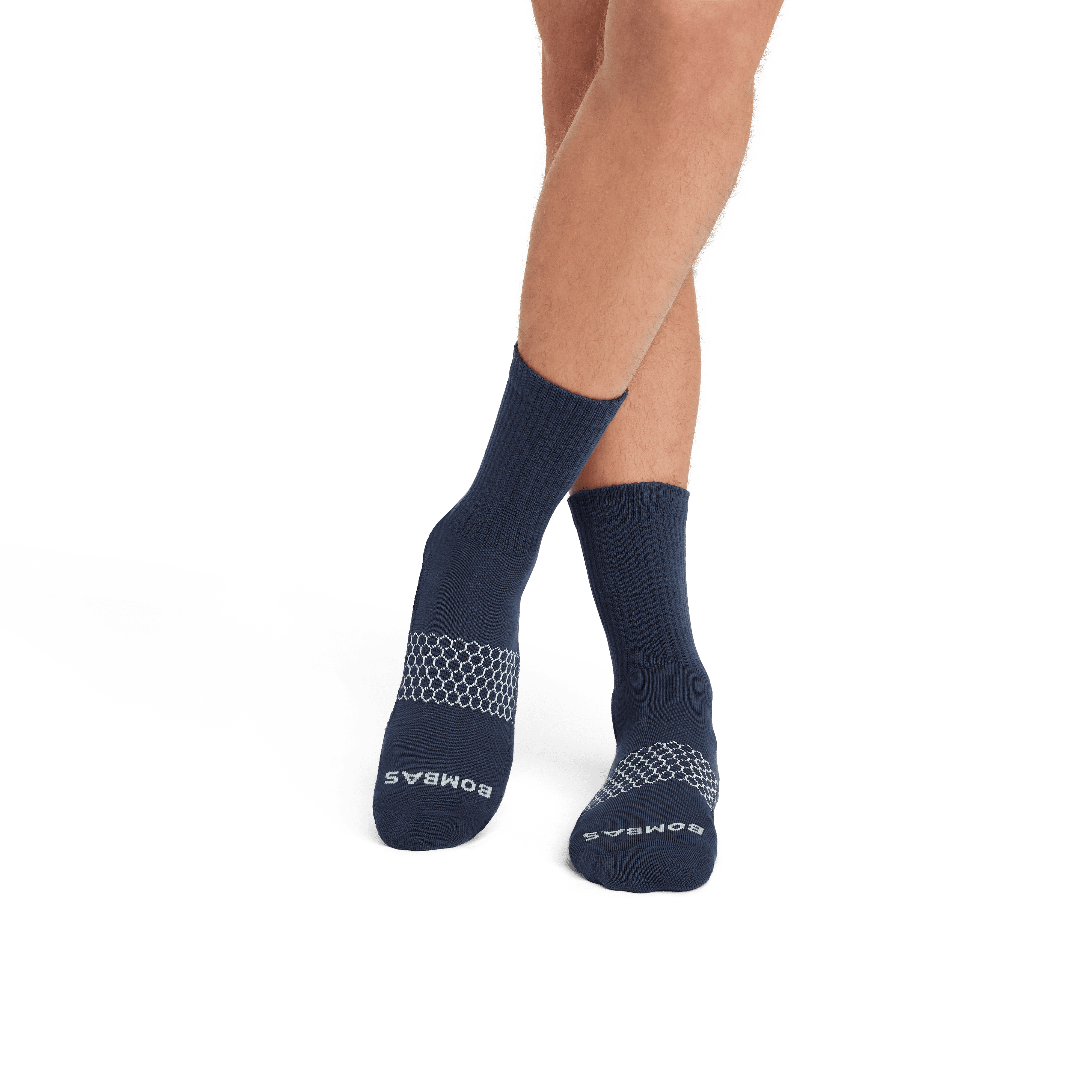 Men's Solid Calf Socks - Breathable & Durable