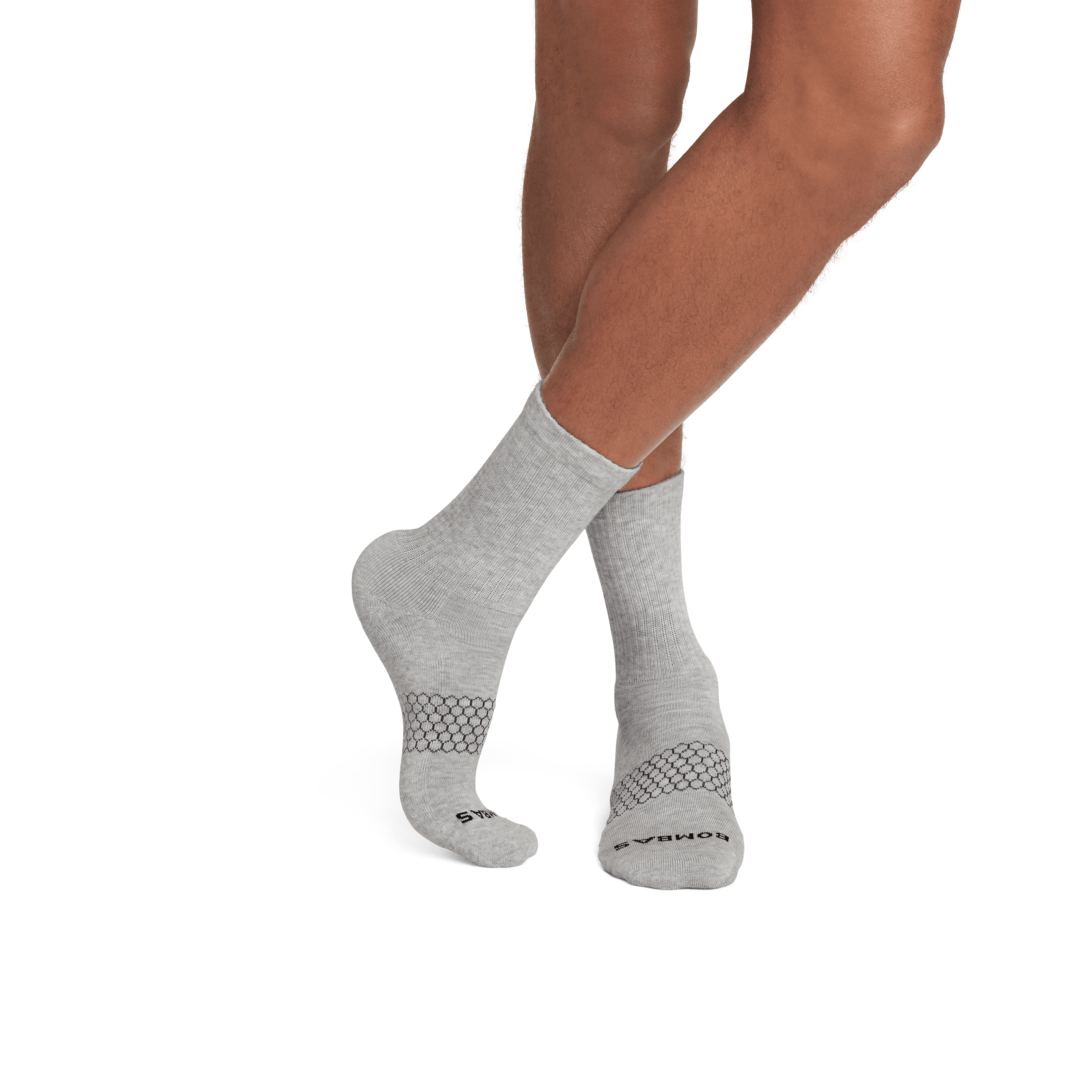 Men's Solid Calf Socks - Breathable & Durable