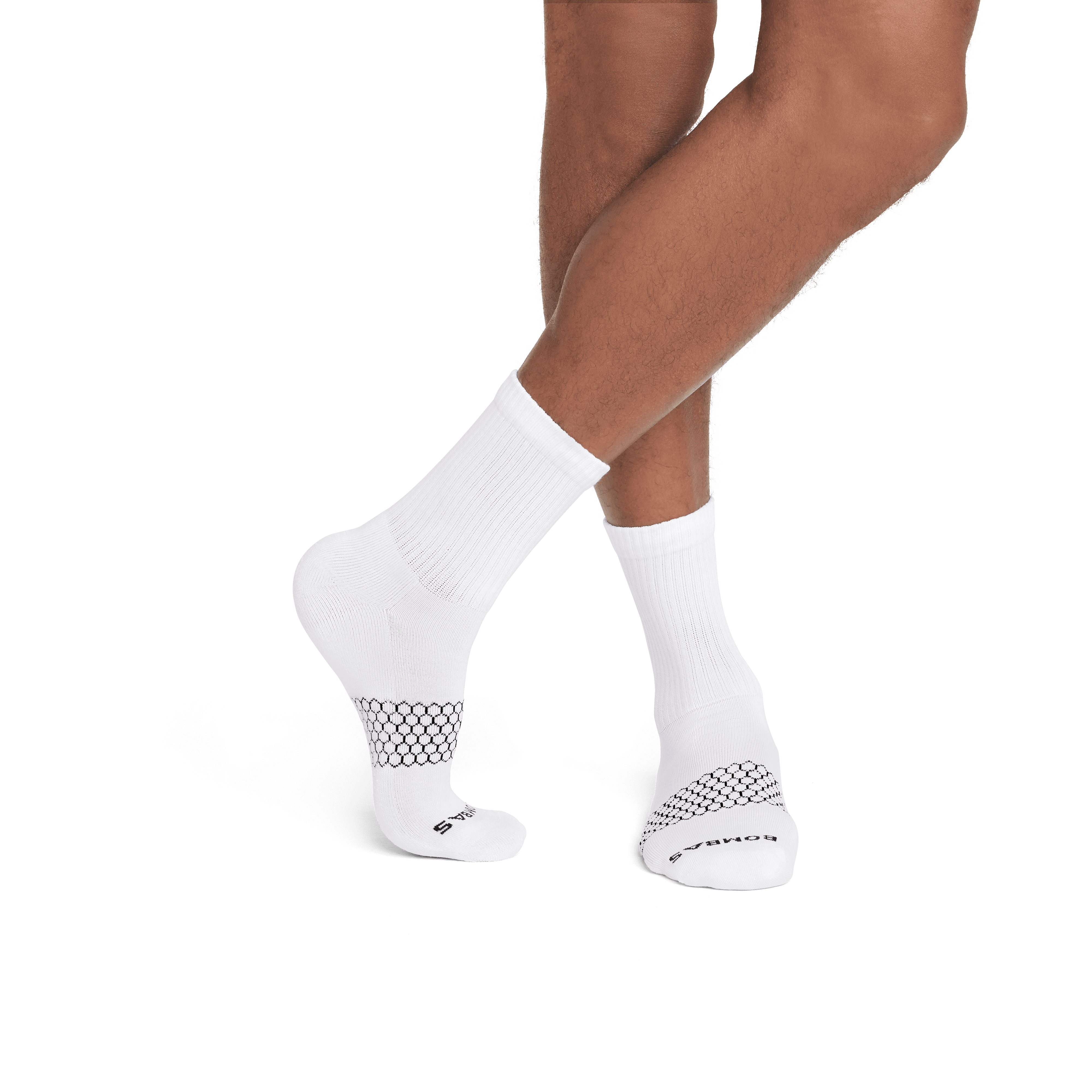 Men's Solid Calf Socks - Breathable & Durable