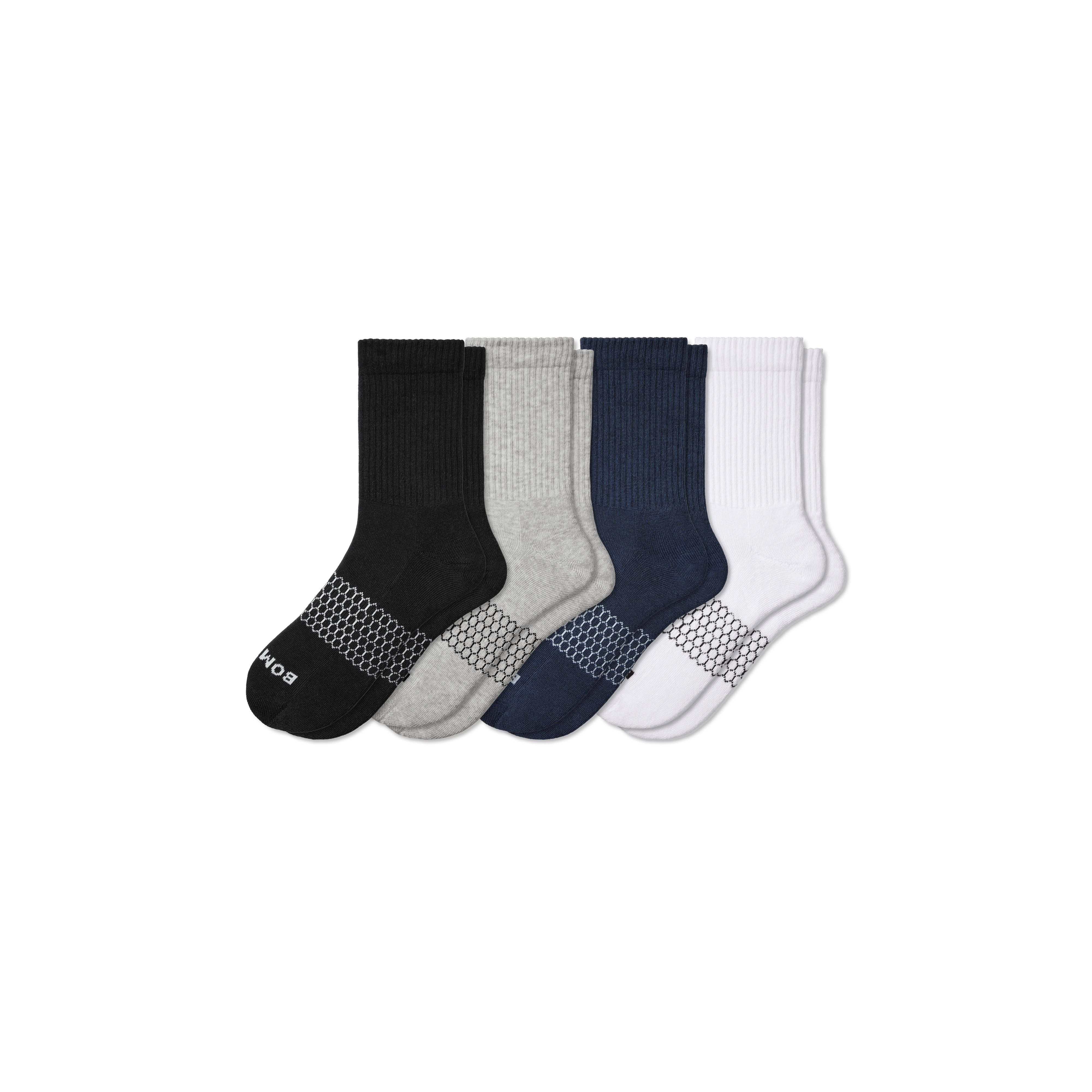 4-Pack Women's Solid Calf Socks