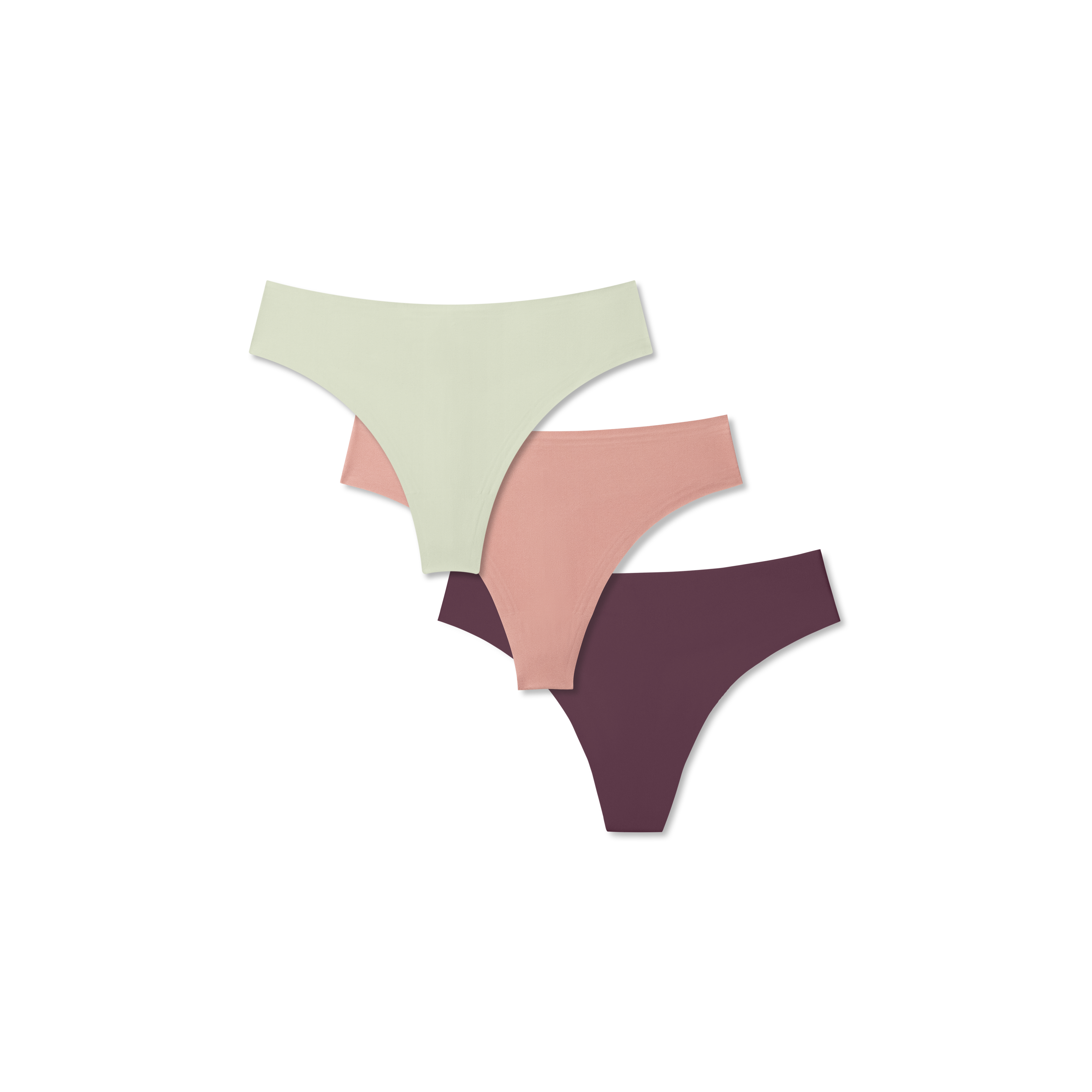3-Pack No-Show Thongs for Women