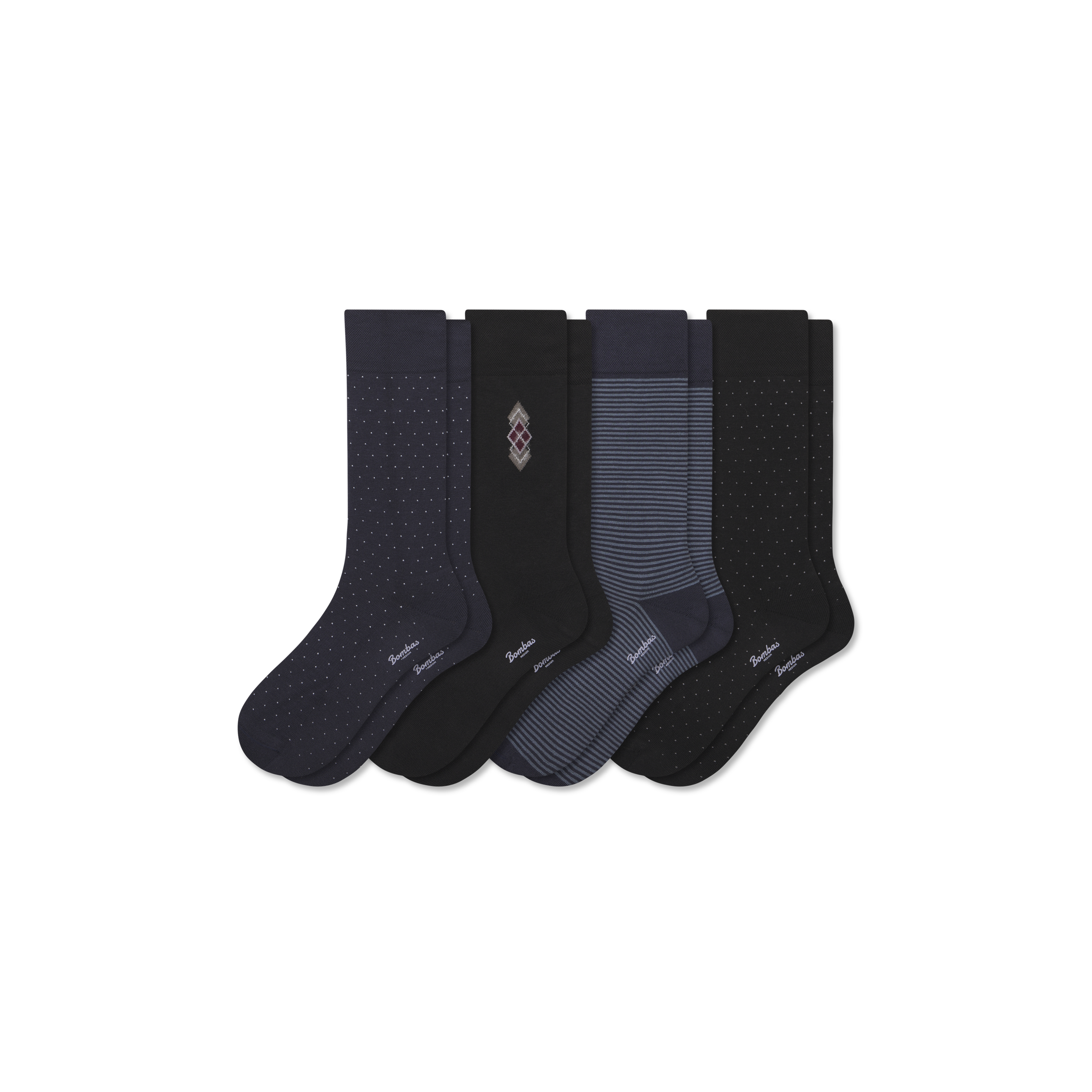 4-Pack Men's Dress Socks for Work & Formal Wear