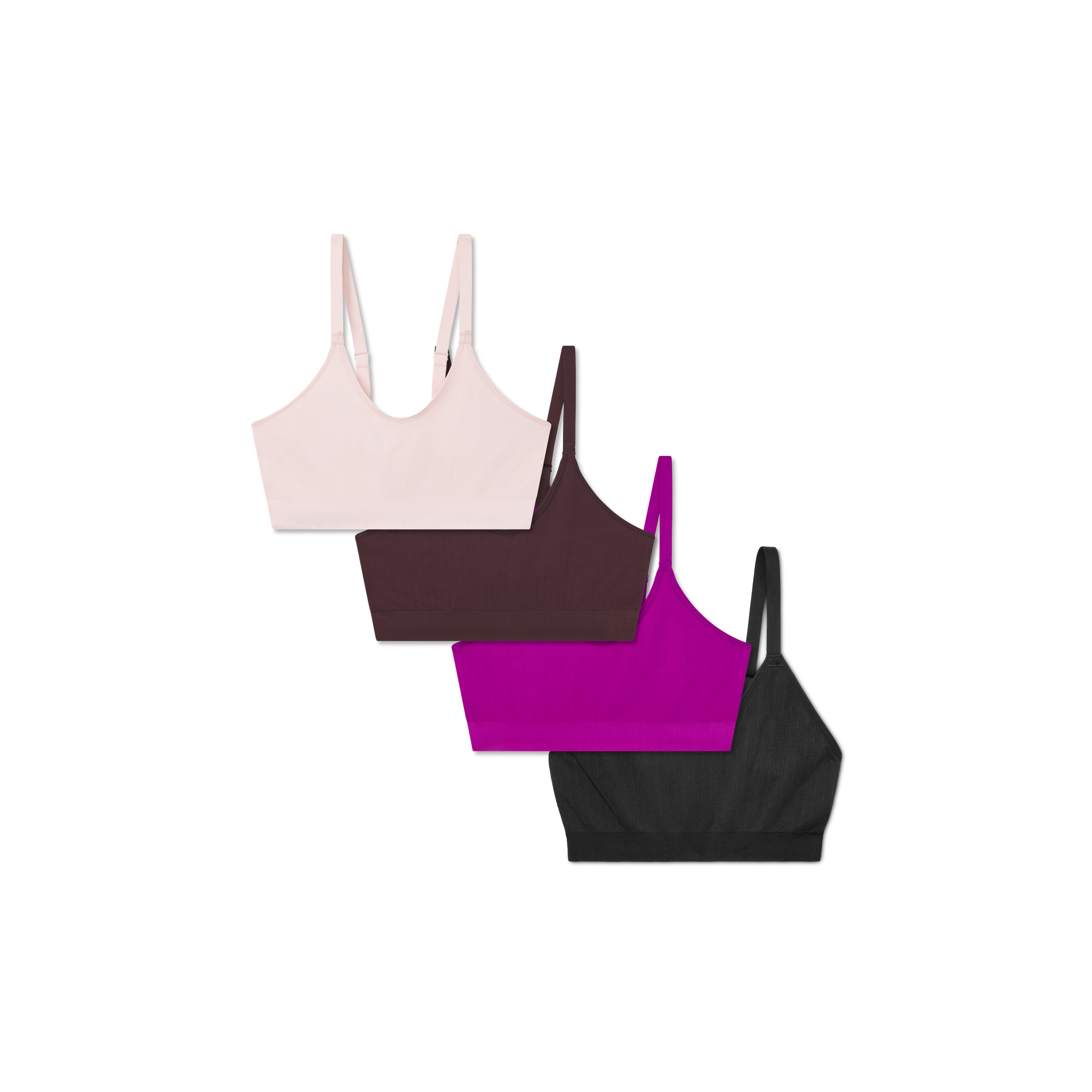 4-Pack Seamless Scoop Bralette for Women