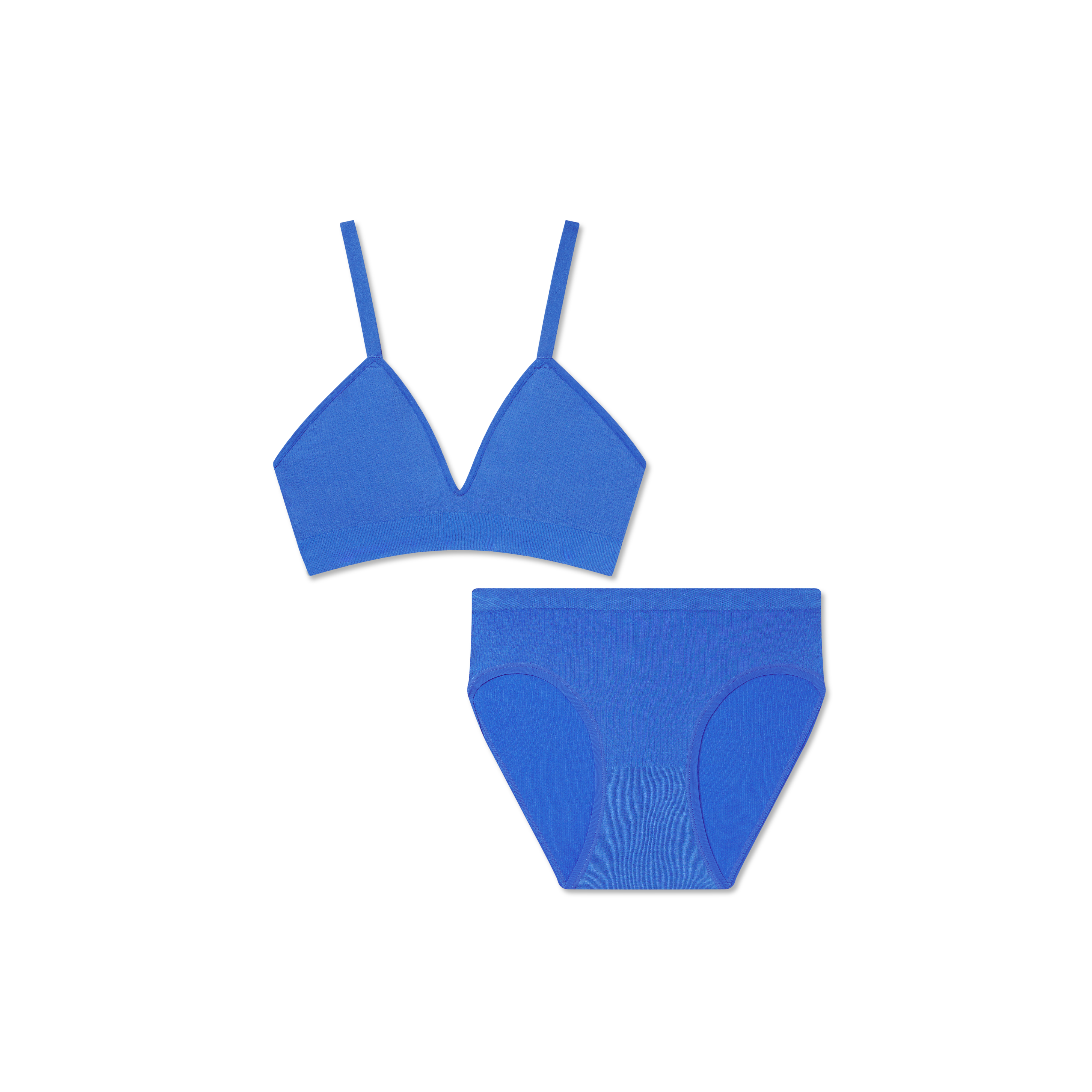 Seamless Triangle Bralette & Brief Set for Women