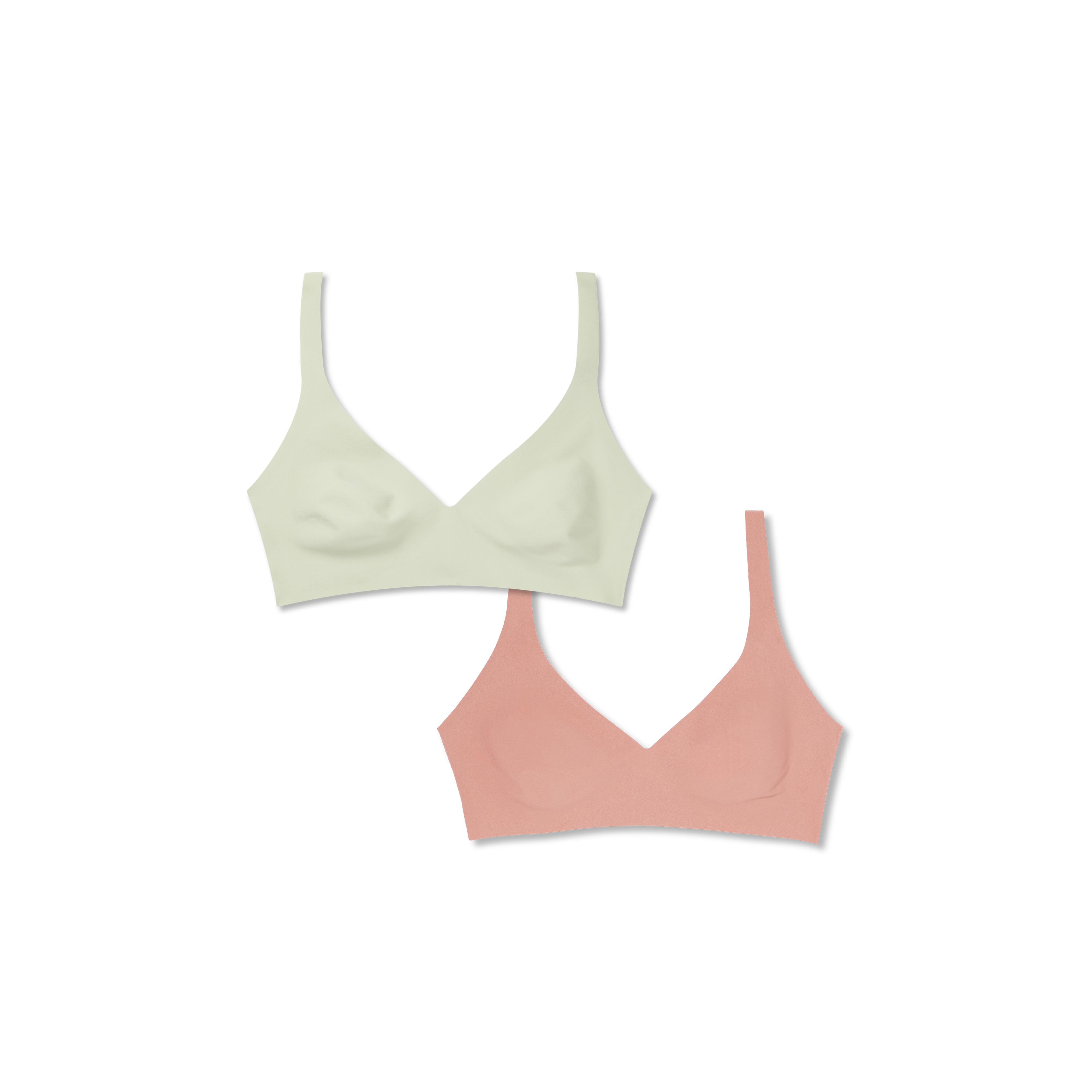 2-Pack Plunge Bralette for Women – No Show Comfort