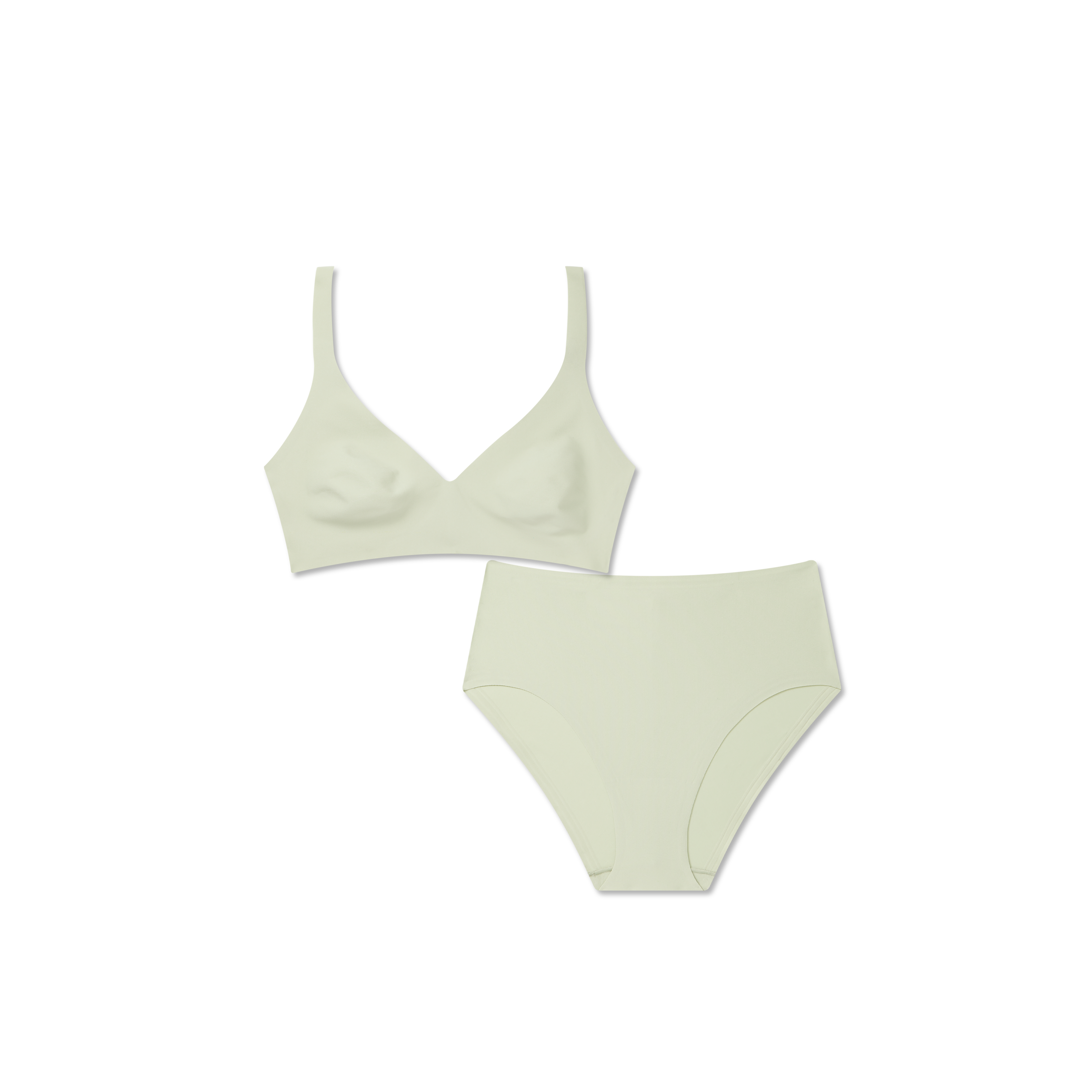 Seamless Plunge Bralette & Hipster Set