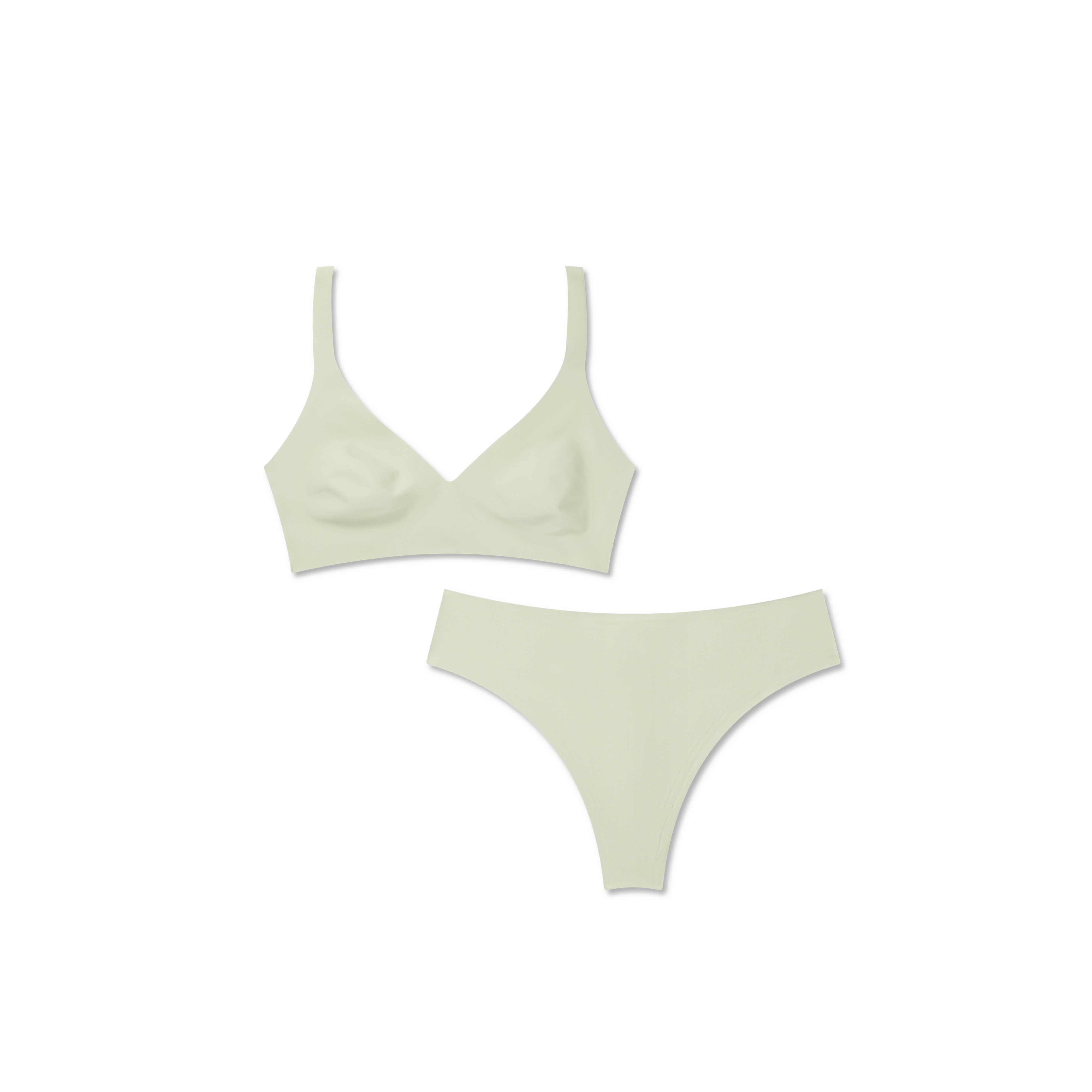 Plunge Bralette & Thong Set – No Show Comfort