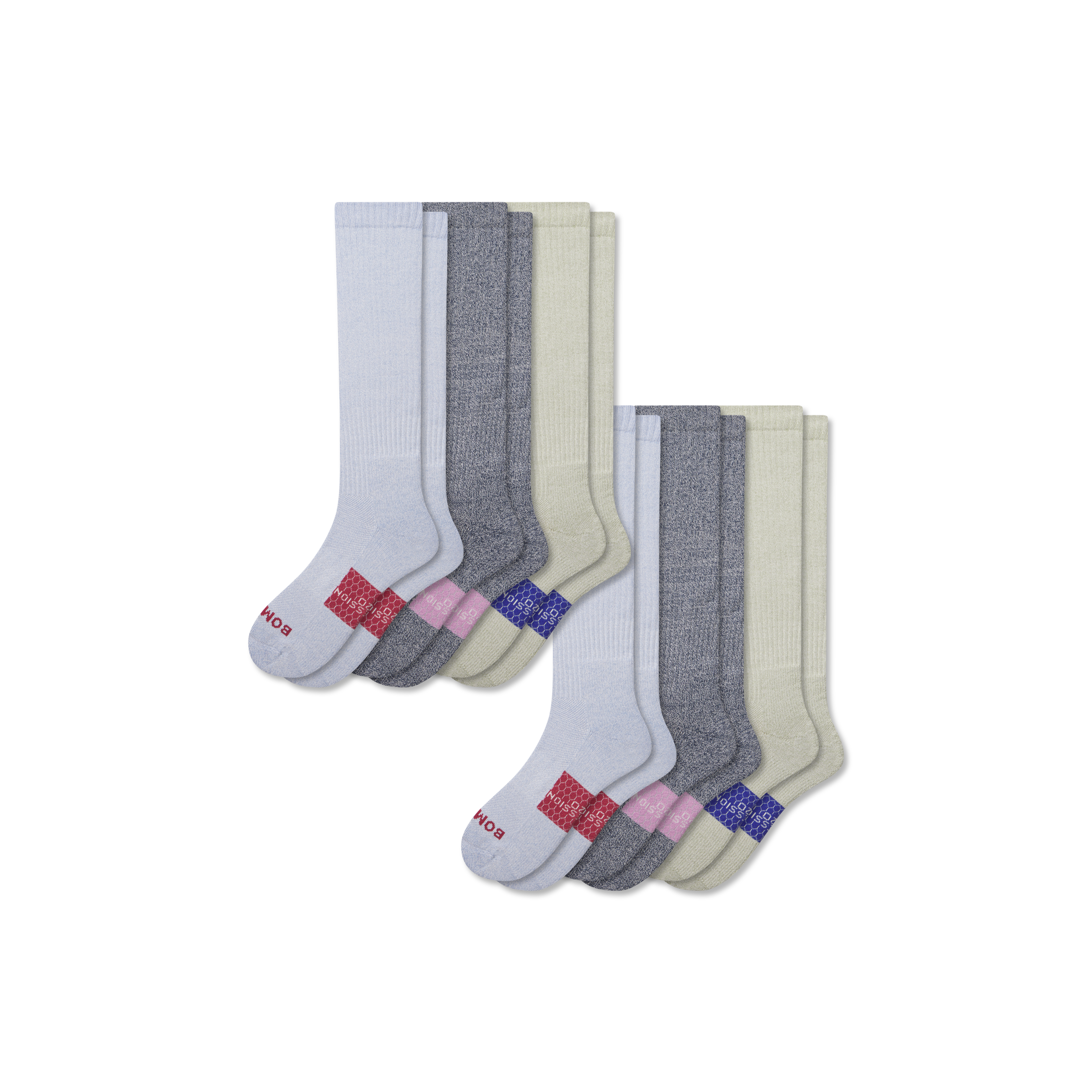 6-Pack Women's Compression Socks (15-20mmHg)