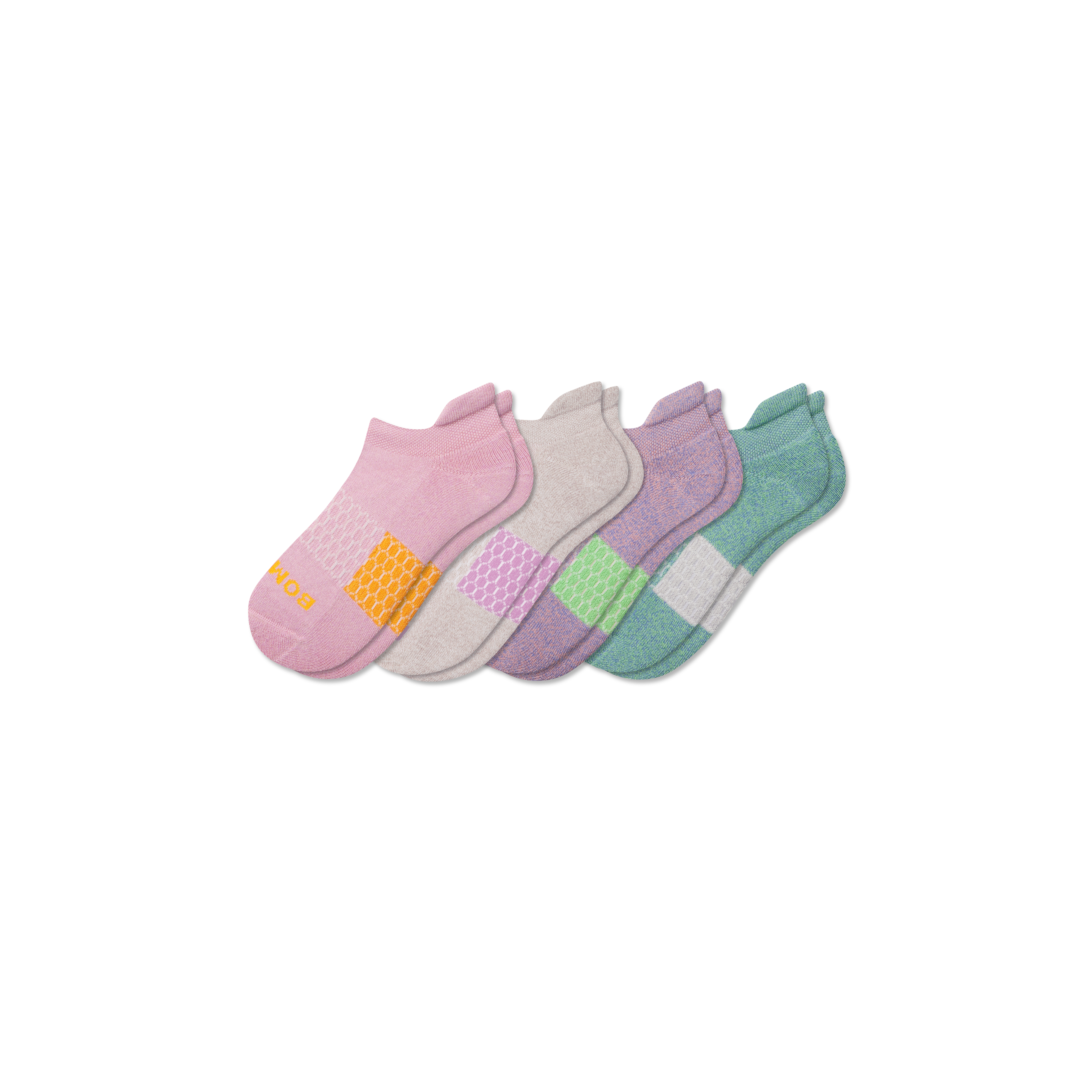 4-Pack Marl Ankle Socks for Youth