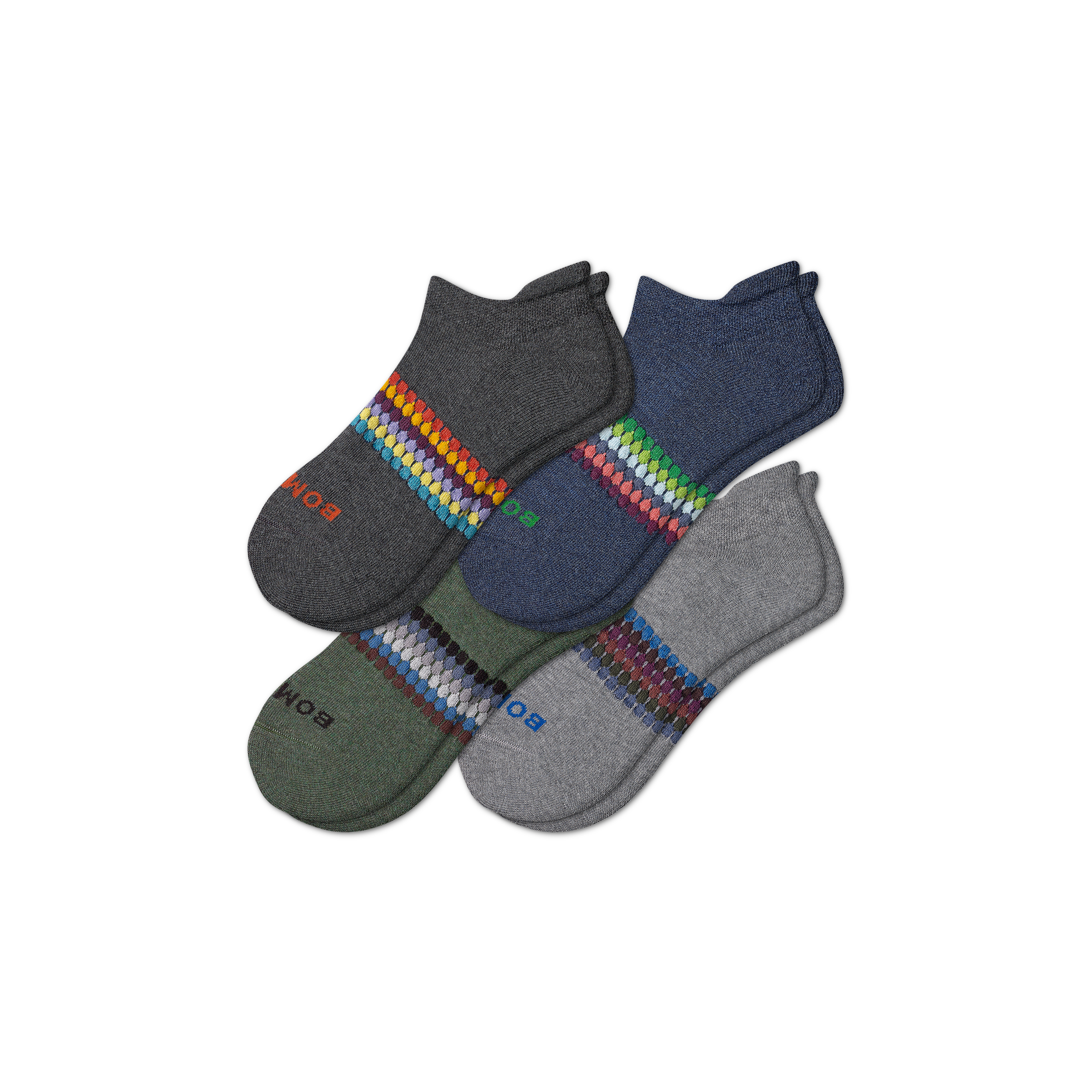 Men's Striped Ankle Socks 4-Pack