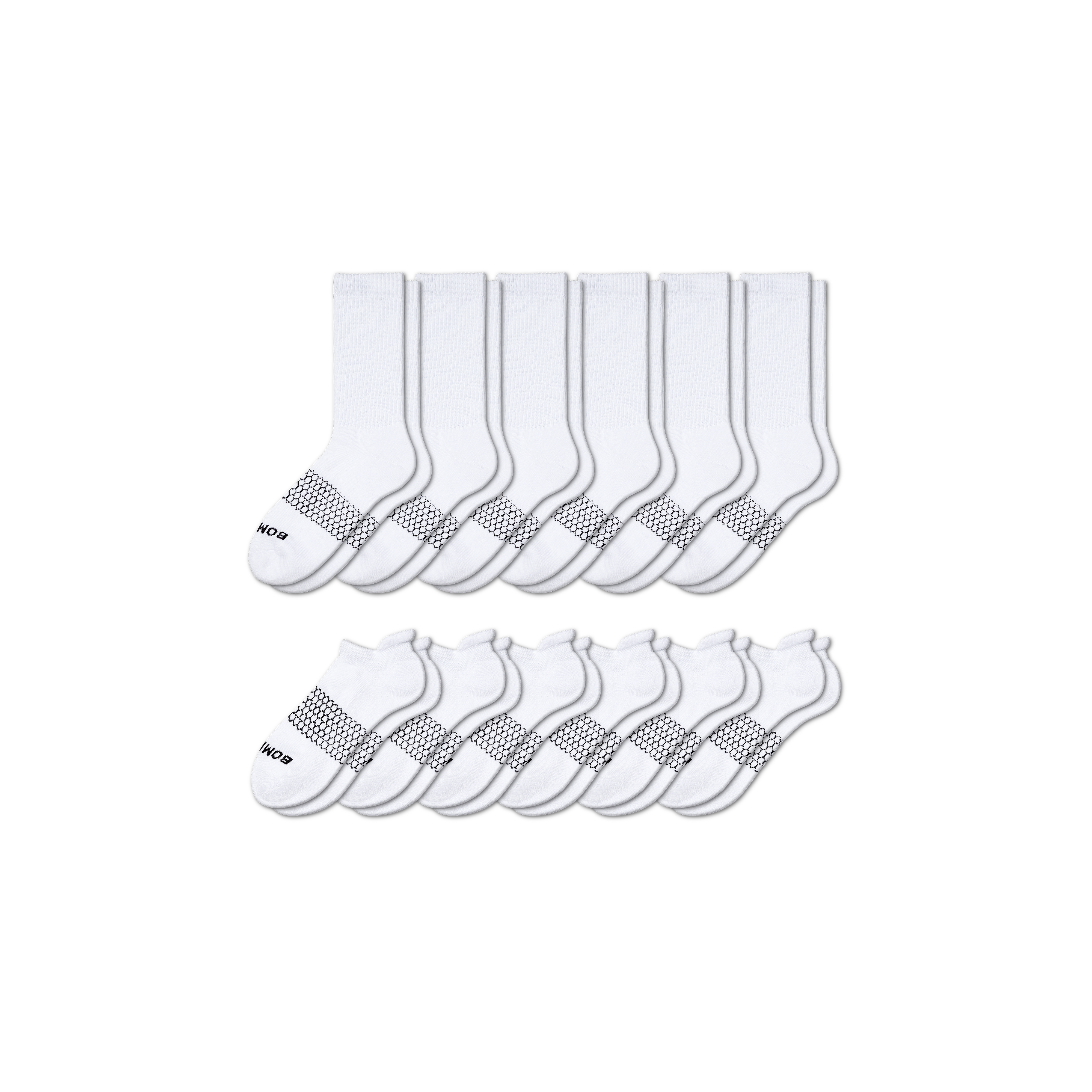 12-Pack Men's Ankle Socks for Daily Wear