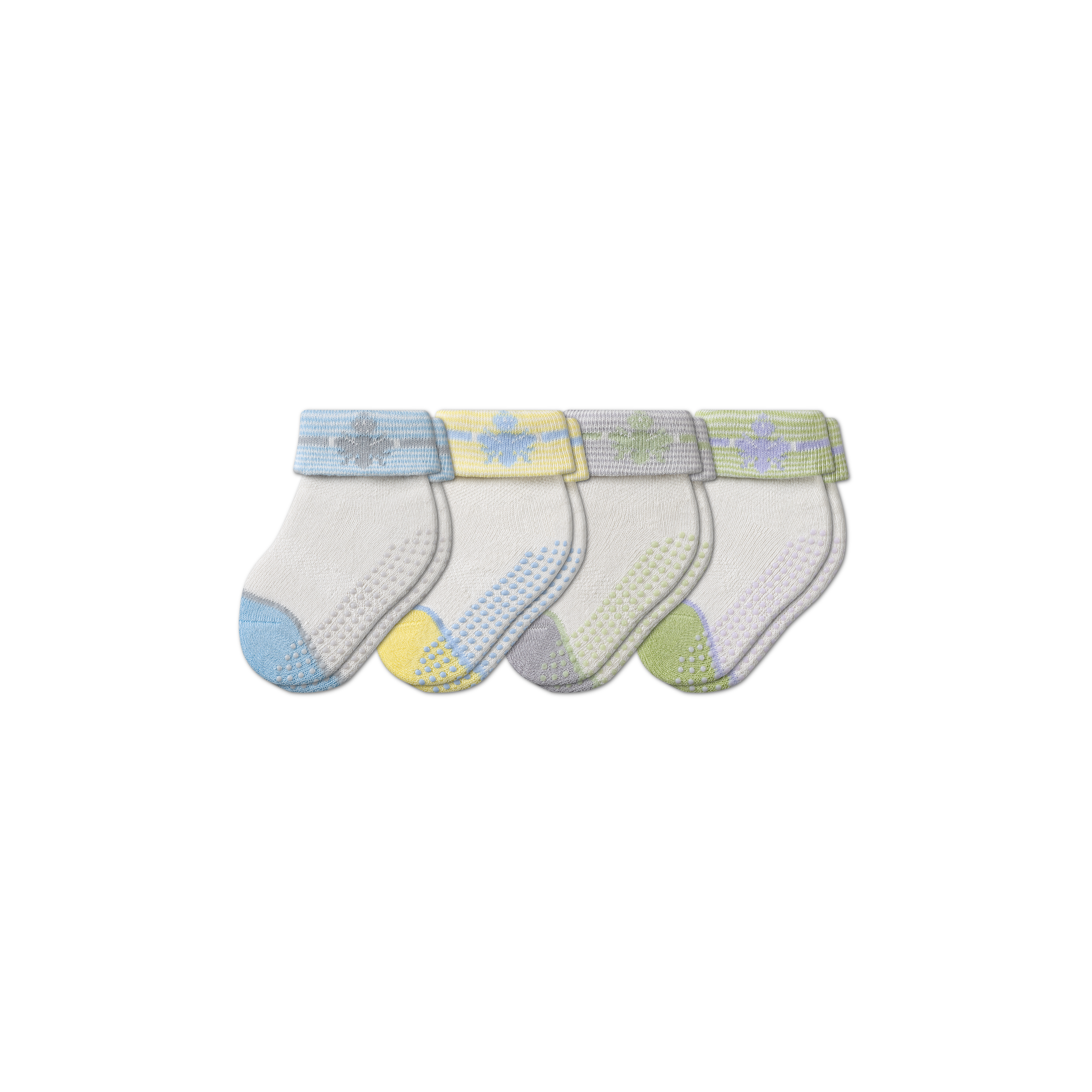 6-12 Month Baby Gripper Socks (4-Pack)