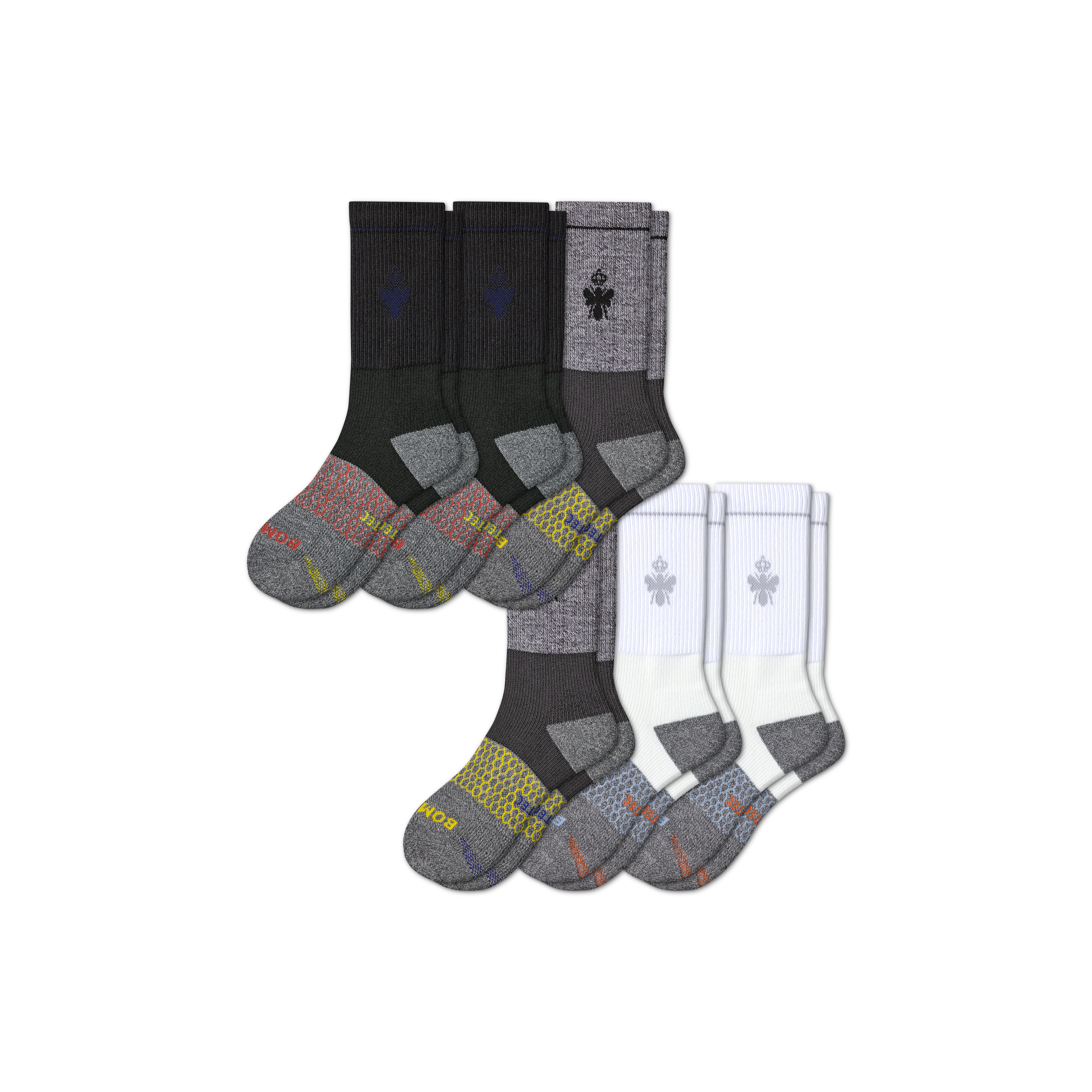 Men's Performance Calf Socks 6-Pack for Active Wear