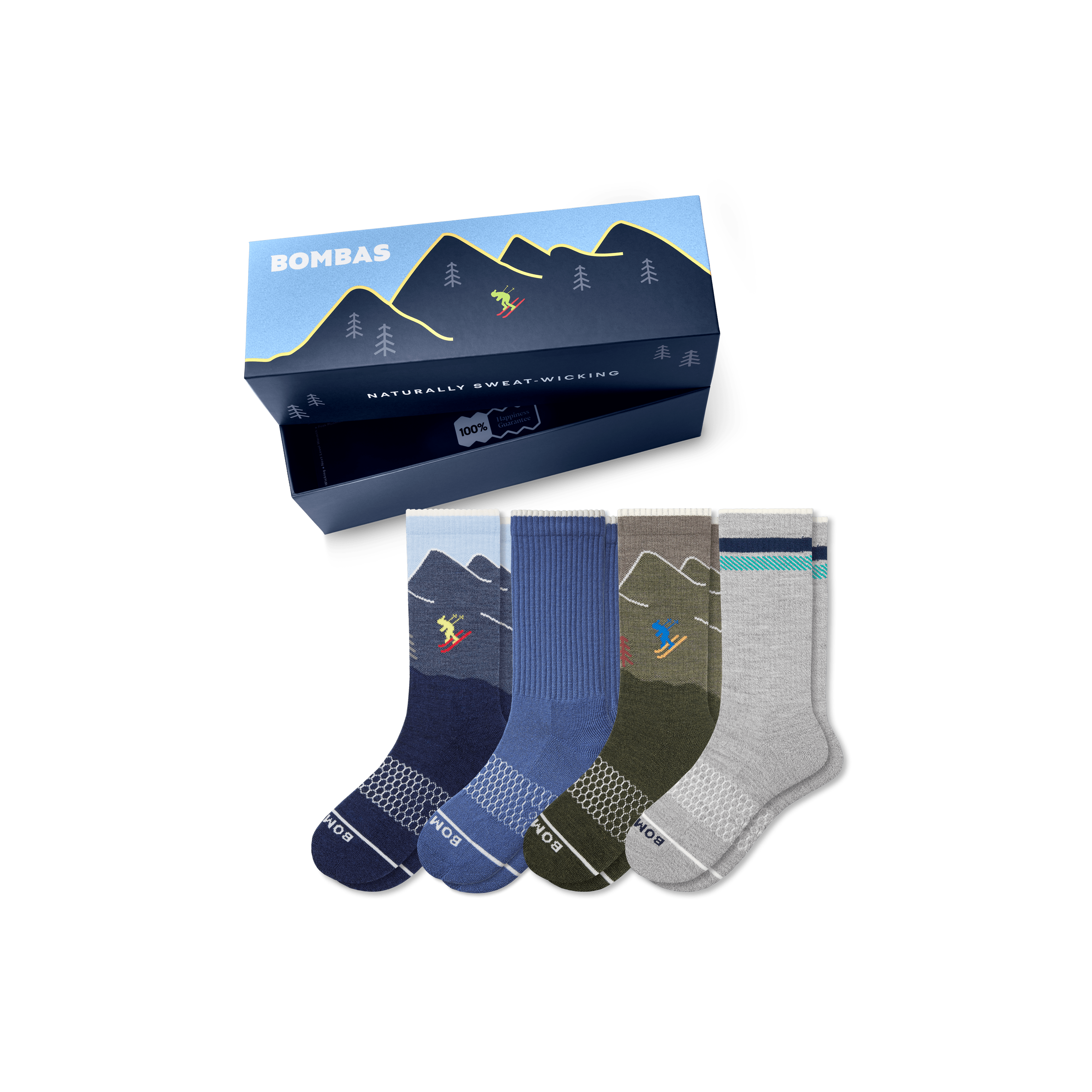 4-Pack Men's Merino Wool Blend Socks