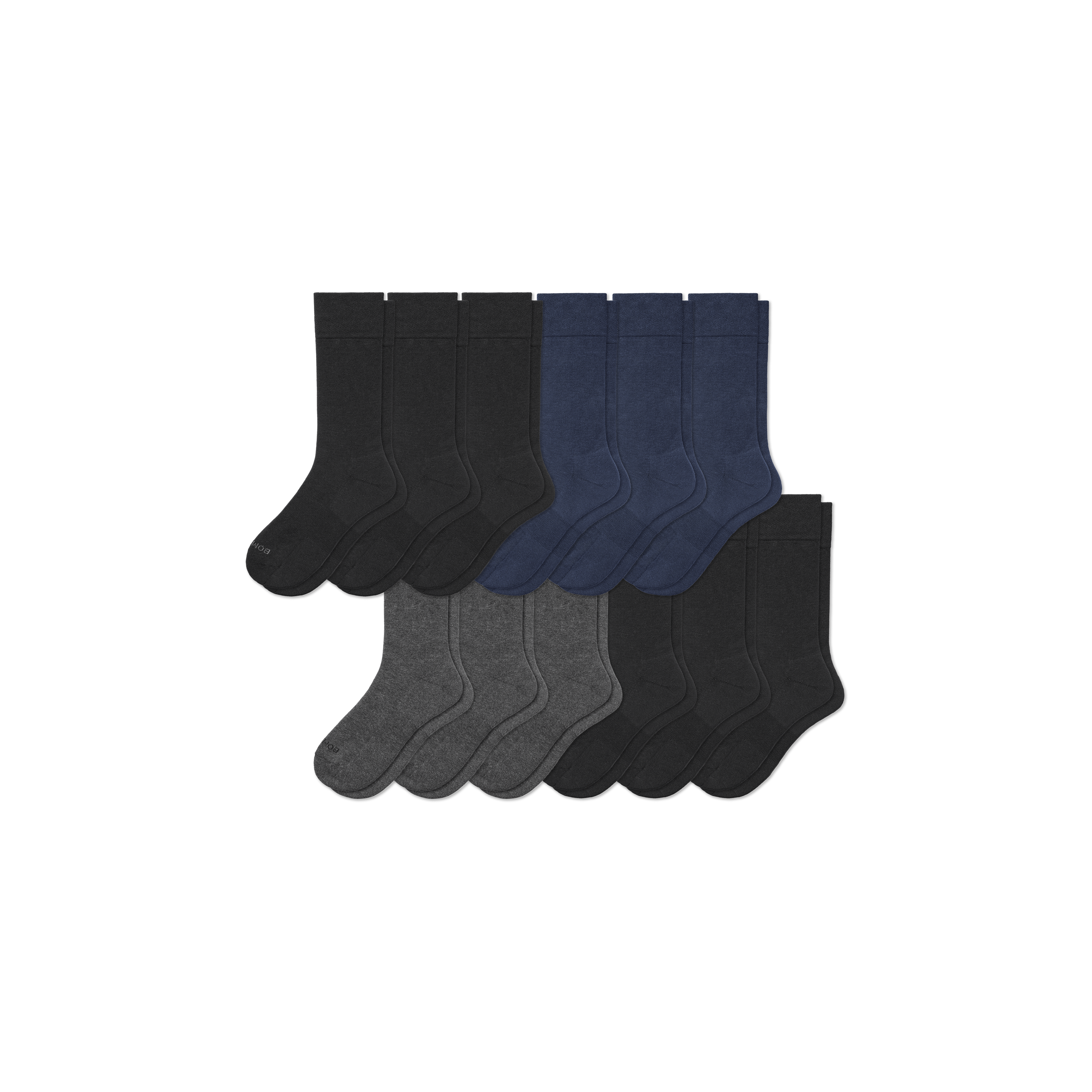 12-Pack Men's Dress Socks for Work & Formal Wear
