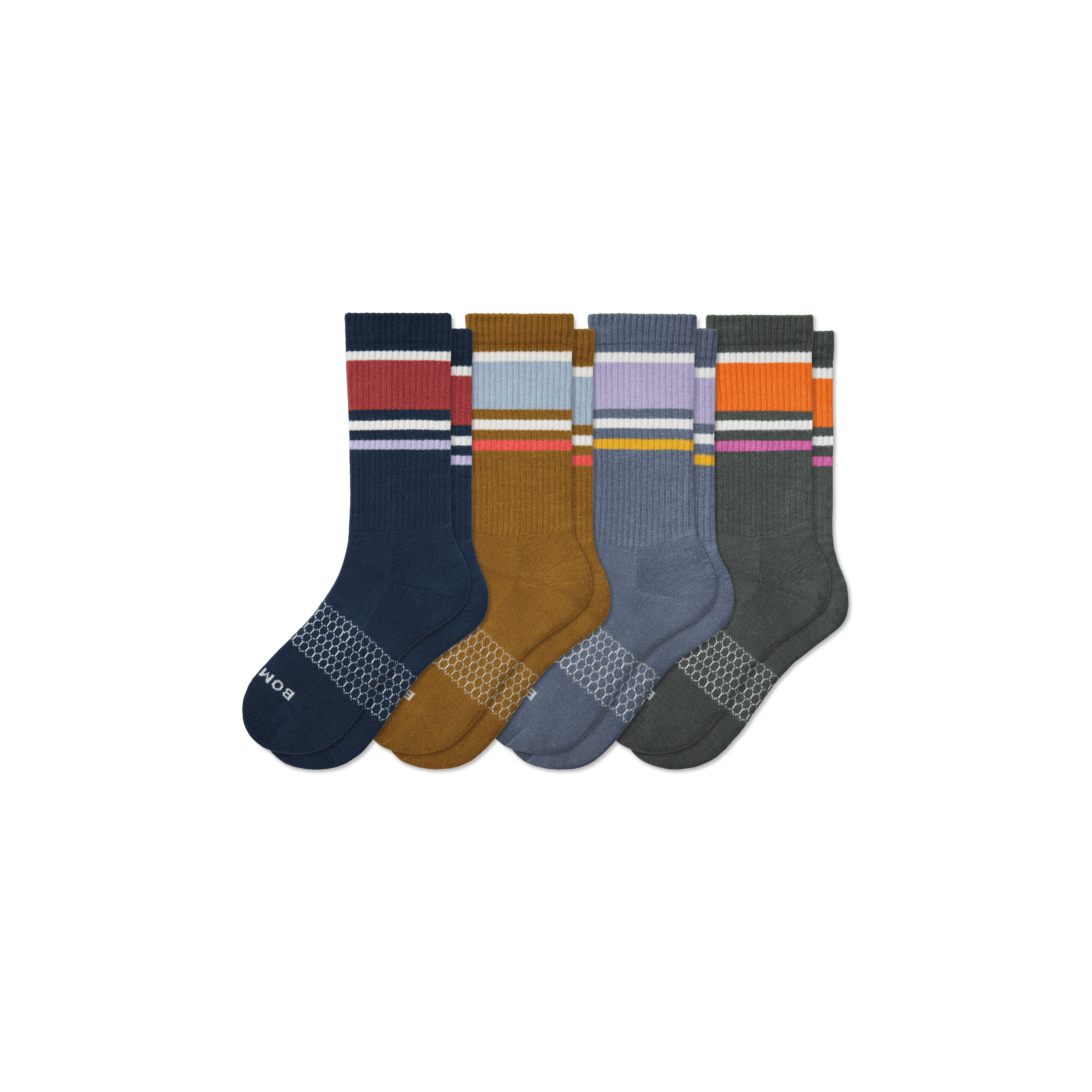 Men's Striped Calf Socks 4-Pack