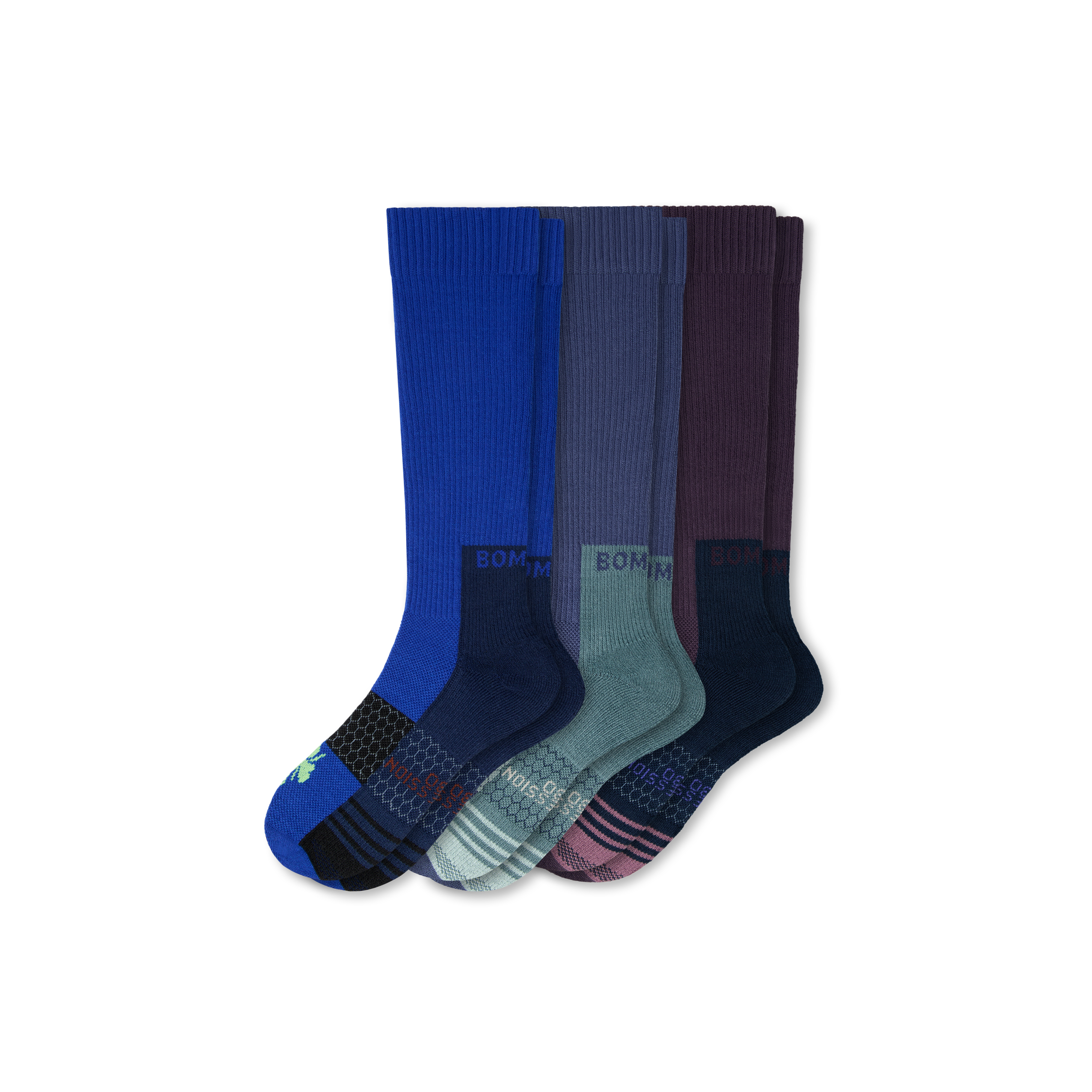 Men's 3-Pack Compression Socks (20-30mmHg) for Performance