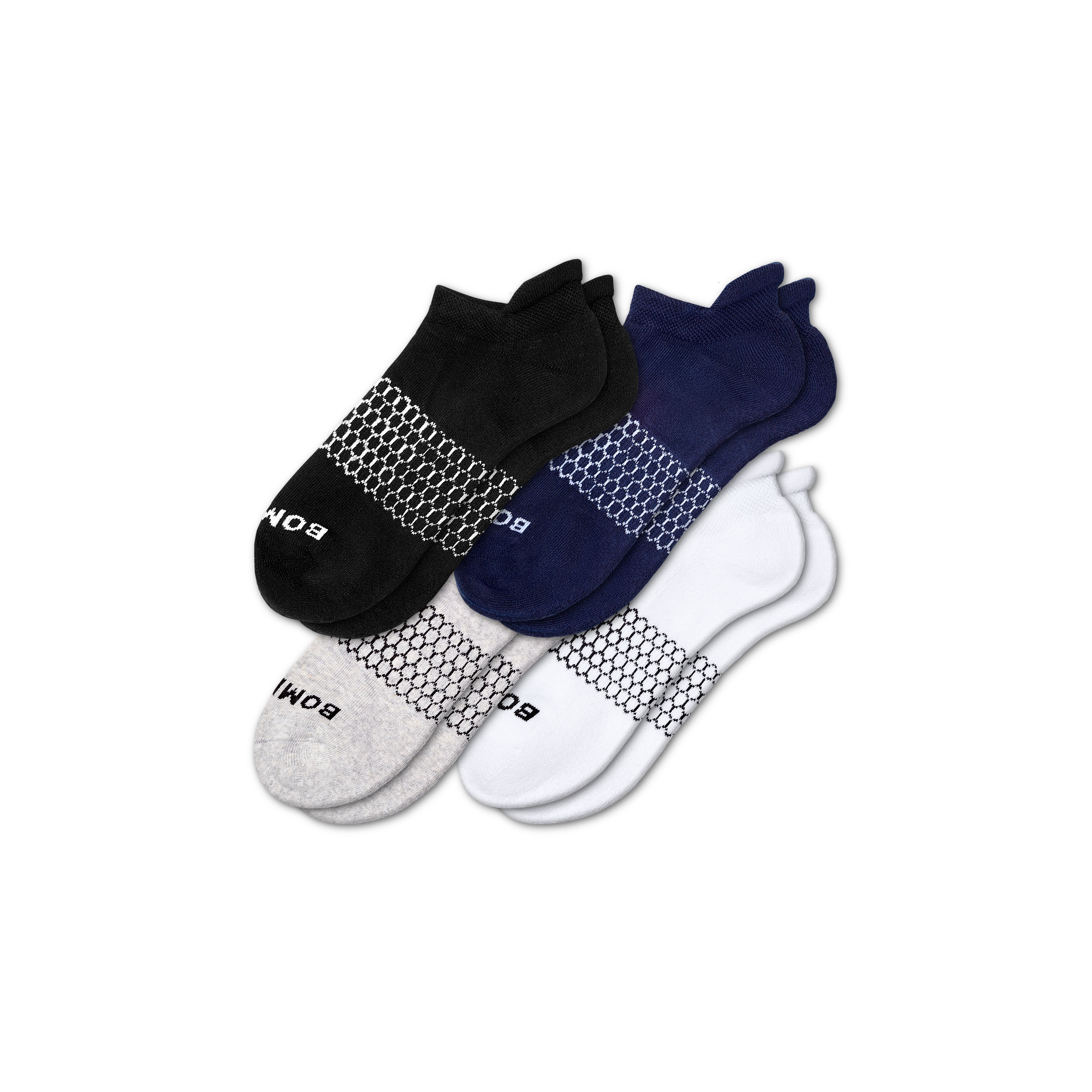 4-Pack Men's Ankle Socks - Solid Colors