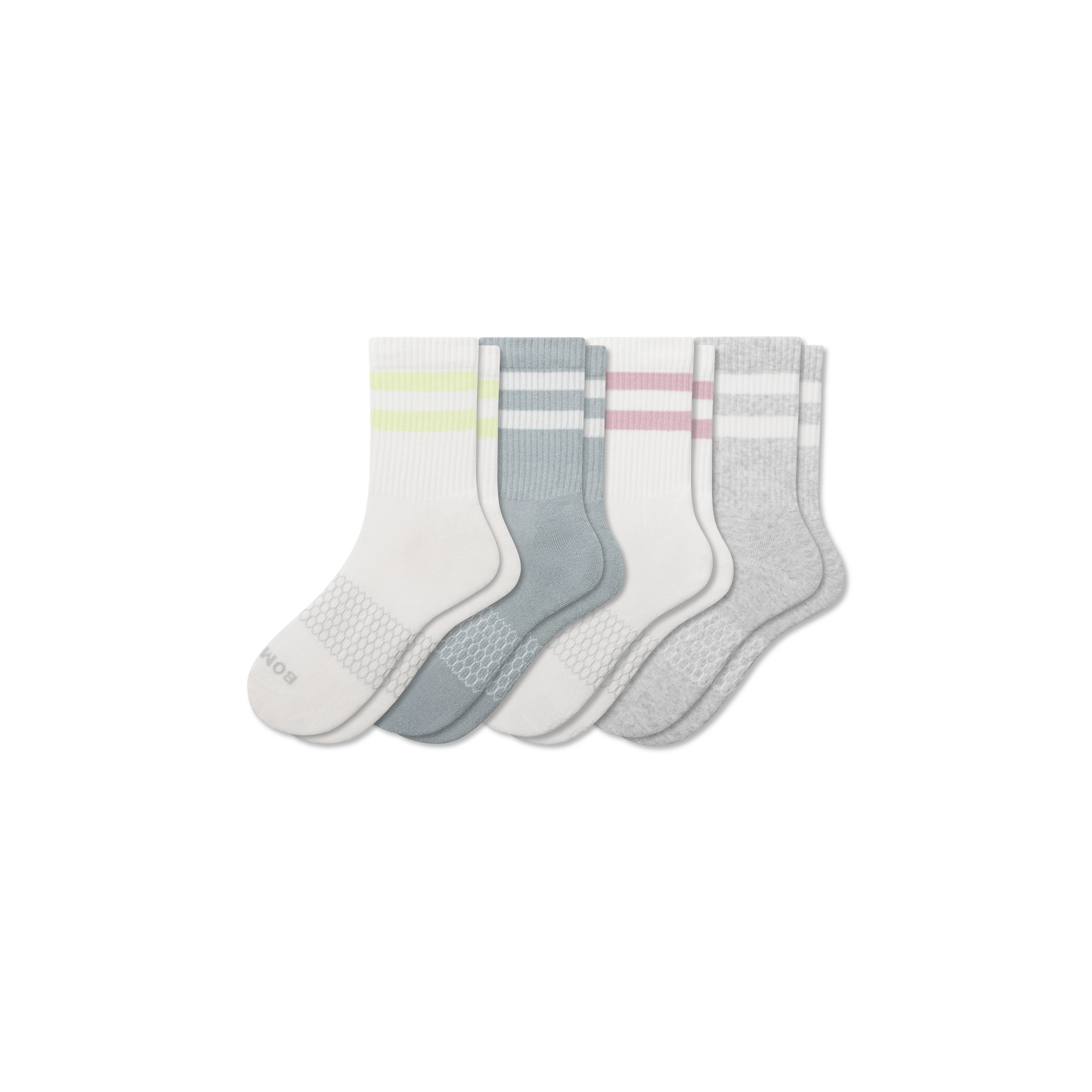 Vintage Striped Crew Socks 4-Pack for Women
