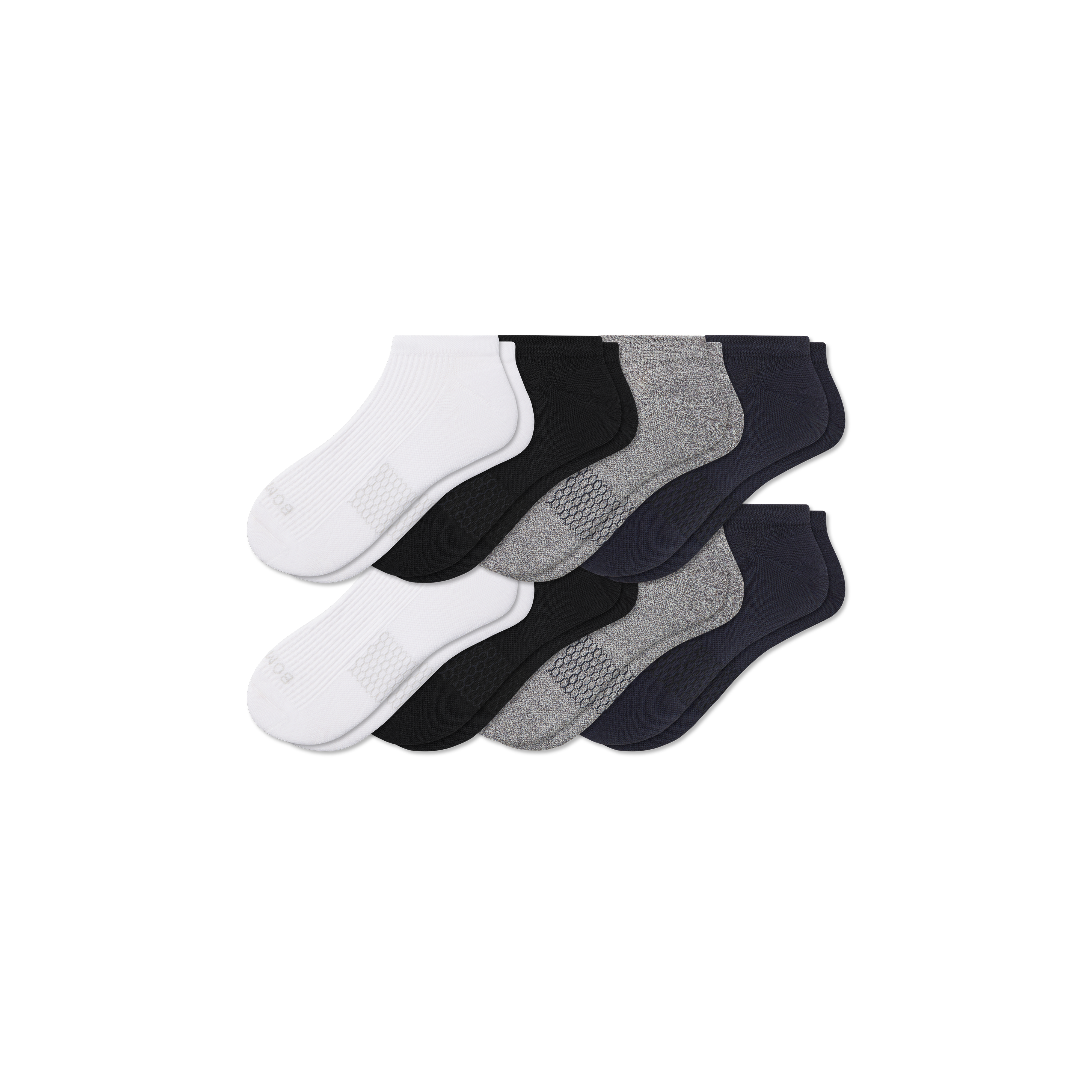 8-Pack Women's Ribbed Ankle Socks