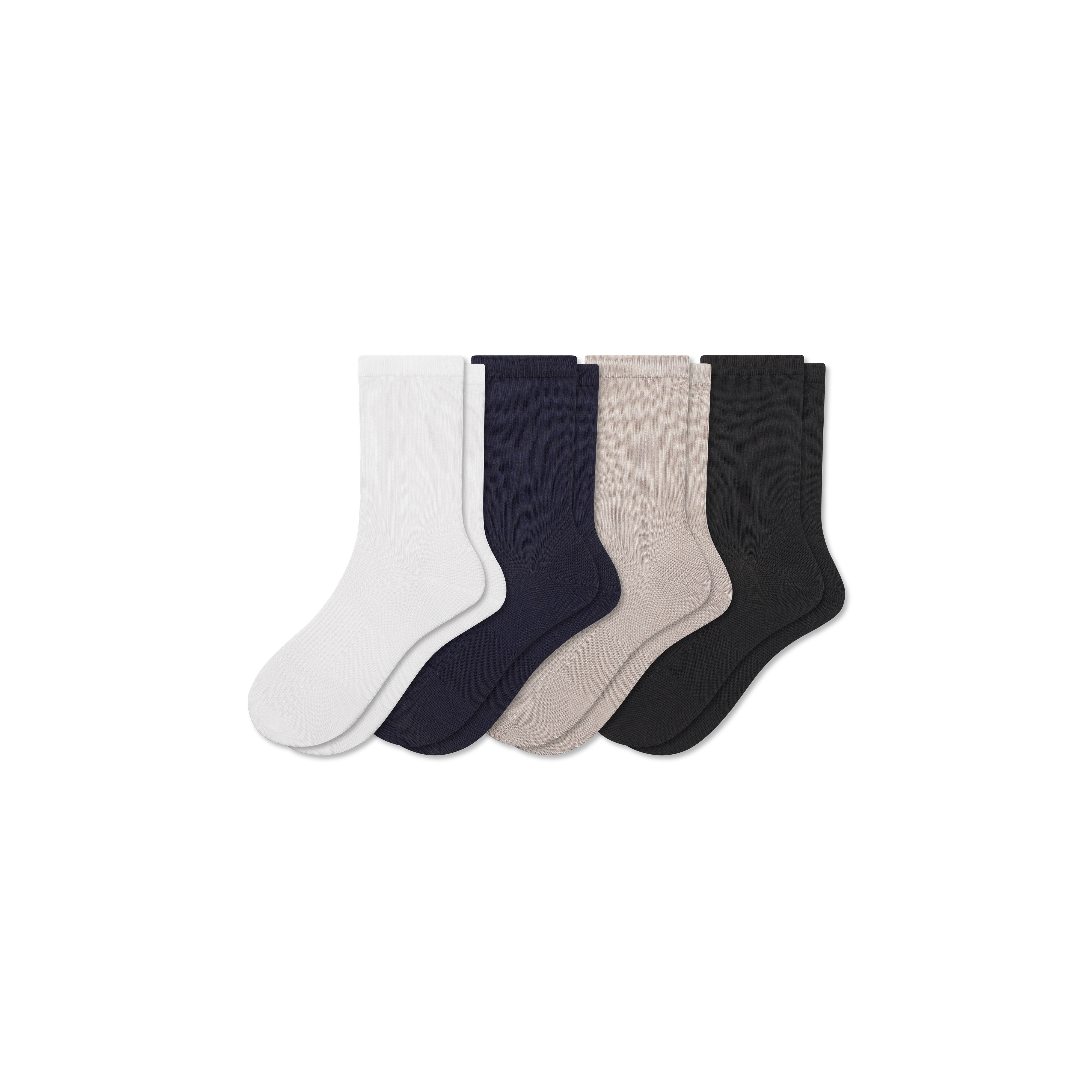 Lightweight Ribbed Ankle Socks 4-Pack for Women