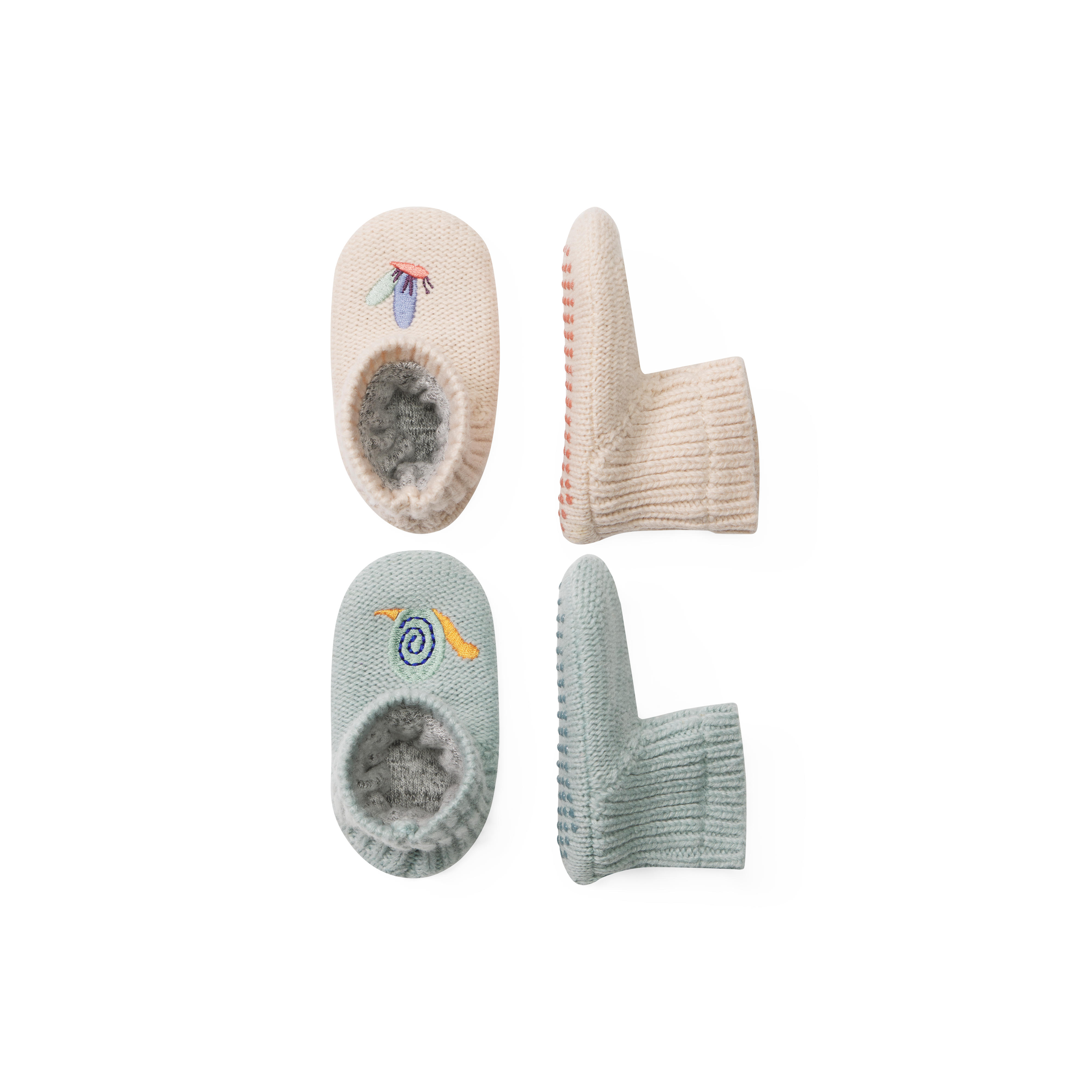 Soft Baby Slippers - 2-Pack for Secure Grip