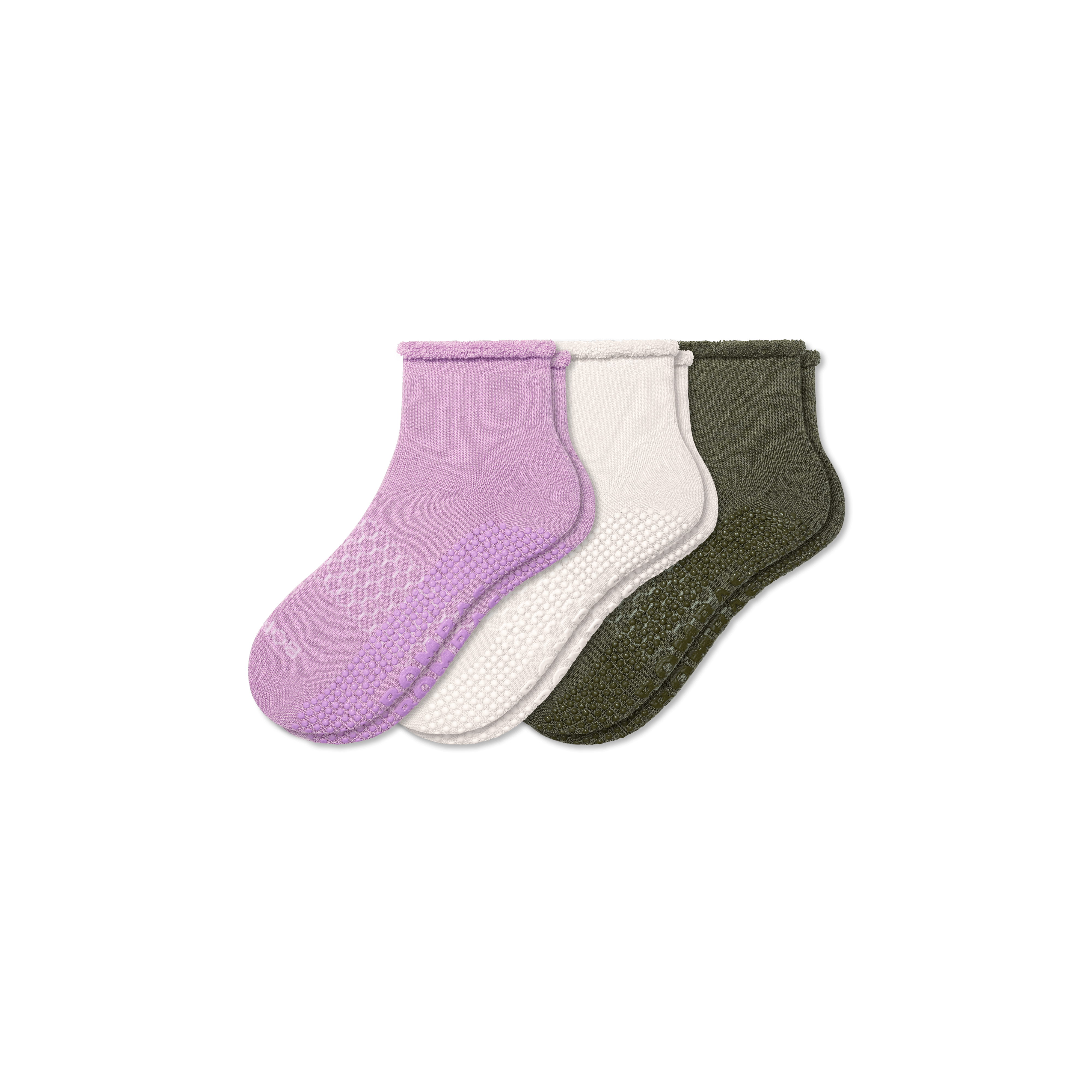Merino Wool Blend Gripper Socks 3-Pack